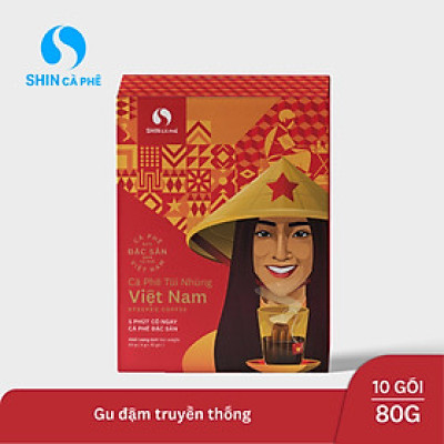 Cà phê Việt Nam - SHIN Cà Phê - Túi Nhúng - Hộp 10 gói
