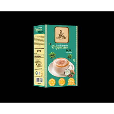 Cà Phê Hoà Tan Capuccino Vị Dừa 4in1 - Lion Cafe 