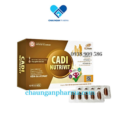Tăng cường sức khỏe giảm mệt mỏi Cadi Nutrivit Diamond  BN - Bổ Sung Kẽm, -Sắt - Canxi Và Vitamin Tổng Hợp - Hộp 60 viên