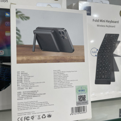 Sạc Nhanh Không Dây Wiwu Snap Cube Dành Cho Iphone 12, Iphone 13 Pin Dự Phòng 10000mAh - Hàng Chính Hãng 