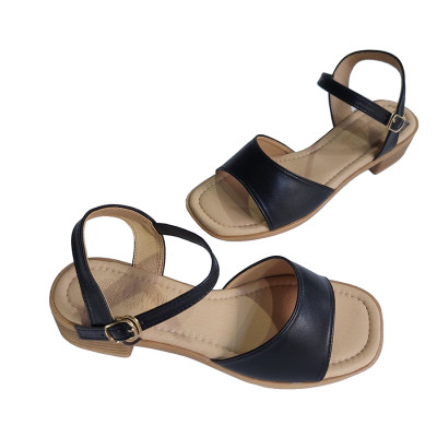 Giày Sandal Nữ Cao Gót HÀ NAM Da Bò Thật Thời Trang Cao Cấp 3cm DNU2179