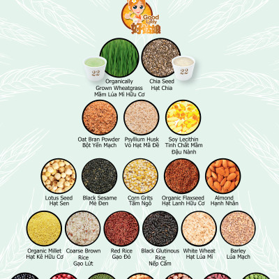 Hộp Bột ngũ cốc dinh dưỡng cao cấp 22 Complete Nutrimix - Wheat Grass (Mầm lúa mì) - 750g