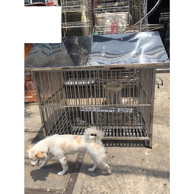 Chuồng chó Inox Juno Sofa KT (70 x 1,2m x 80cm) có mái che 