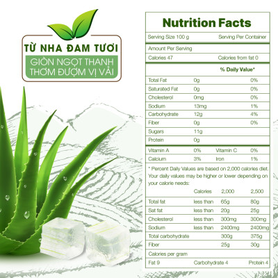 Thạch nha đam hương vải Goce - Túi 1kg