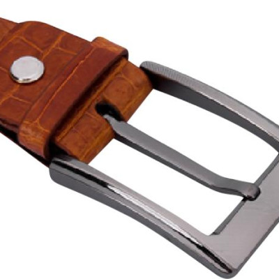 Thắt Lưng Nam Da Cá Sấu Nguyên Con Đầu Kim Bát Gài Huy Hoàng HT4221 - Vàng