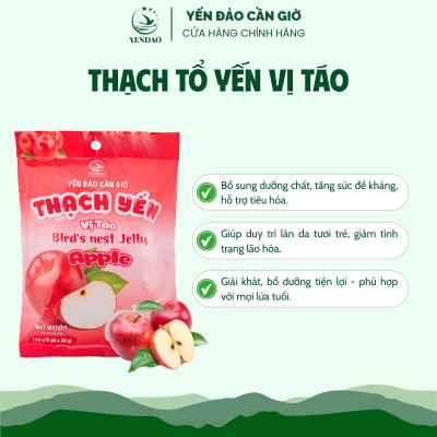 Yến Đảo - Thạch Tổ Yến Vị Táo Hương Vị Trái Cây Tươi Ngon, Dinh Dưỡng Cho Cả Gia Đình