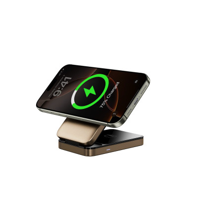  Dock Sạc Không Dây Từ Tính 3 in 1 – Wi WU Wi-W038 Sạc cùng lúc 3 i Phone + A pple Watch + Air Pods chỉ với 1 thiết bị duy nhất - hàng nhập khẩu