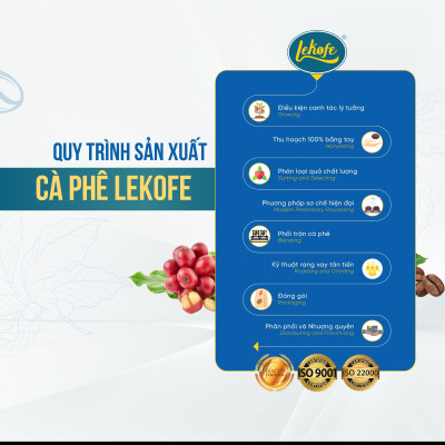 Cà phê sữa hòa tan 3in1 Lekofe 100% cà phê nguyên chất đậm vị cà phê thơm vị sữa Túi 24 gói 432g
