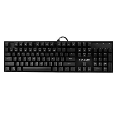 Bàn phím cơ IPASON chơi game kim loại 104 phím Màu xanh lam có đèn nền Rollover N-key dành cho văn phòng và trò chơi