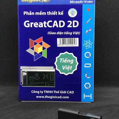 Phần mềm thiết kế GreatCAD 2D phiên bản tiêu chuẩn – Giao diện tiếng Việt (USB/2020) - Hàng chính hãng