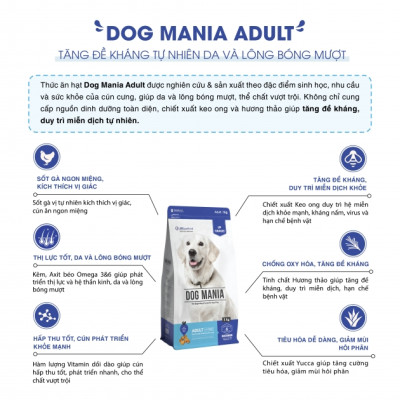 [1KG / 2,4KG  ] - Thức ăn hạt cho chó trưởng thành DOG MANIA ADULT