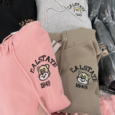 Áo khoác nữ chống nắng Hoodie Oversize Nỉ Dệt Logo Gấu Thêu 1849 đẹp cá tính hàng rất đẹp-A2120