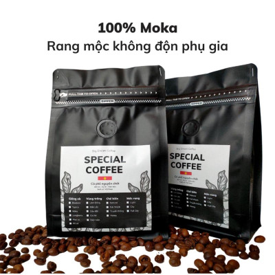 Cafe rang xay MOKA Special Coffee pha phin và pha máy cà phê nguyên chất không độn phụ gia - Big Dream Coffee
