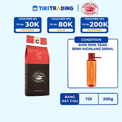[ Mua 3 tặng 1] Cà phê rang xay Culi Highlands coffee 200g