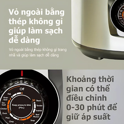 [HÀNG CHÍNH HÃNG] Nồi áp suất cơ Philips HD2103 - 5L - 900W | Hàng Chính Hãng