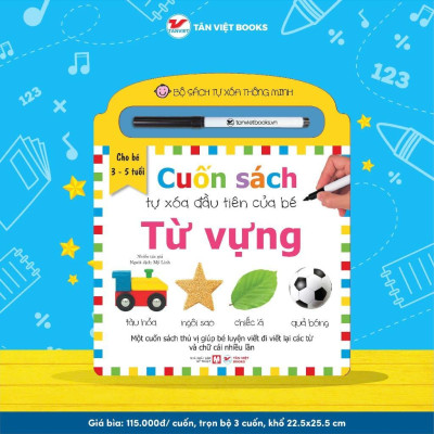 Sách - Tự Xoá Thông Minh Đầu Tiên Dành Cho Bé Yêu 3-5 Tuổi - Chọn Lẻ 3 Chủ Đề - Tân Việt Books