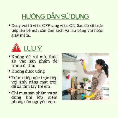 Nước xịt tẩy đa năng hữu cơ Bồ Hòn tinh dầu Quế 500ML thương hiệu Ecocare