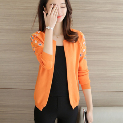 Áo Len Nữ Kiểu Khoác Cardigan Thời Trang Korea Thu Đông Họa Tiết Hoa Thêu ALNO20 MayHomes