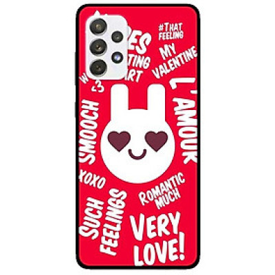 Ốp lưng dành cho Samsung Galaxy A52 5G mẫu Thỏ LOVE Đỏ