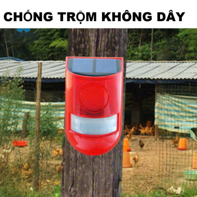 Báo Động Chống Trộjm Hồng Ngoại Loại Xịn – Không Dây, Dùng Pin Năng Lượng Mặt Trời Tiện Lợi, đèn trang trí