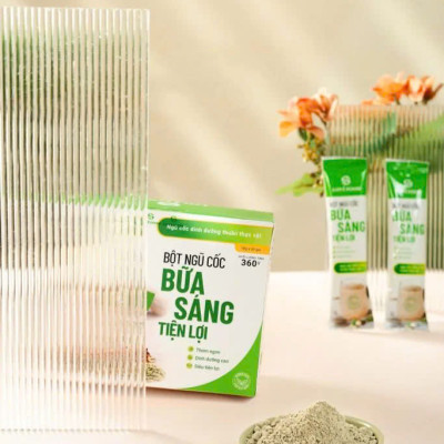 Bột Ngũ Cốc Lovifood Bữa Sáng Tiện Lợi (20 gói x 18g) - Thay Thế Bữa Ăn, Giảm Nguy Cơ Mắc Bệnh Tiểu Đường, Chống Oxy Hóa, Tốt Cho Tim Mạch, Bổ Sung Nội Tiết Tố, Đẹp Da - Thơm Ngon, Dễ Uống - Người Tập Gym và Yoga, Ăn Kiêng, Ăn Chay, Tiểu Đường, Tim Mạch