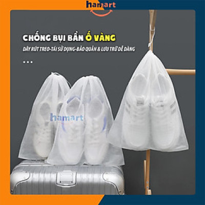 Túi Đựng Giày Đa Năng Vải Không Dệt Có Dây Rút Du Lịch Bảo Quản Giày Dép Chống Bụi Bẩn Ố Vàng