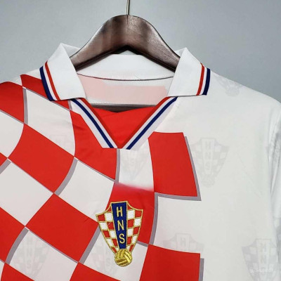 Áo Bóng Đá Retro Tuyển Croatia 1998 - Sân Khách bản cao cấp vải Cotton Polyester