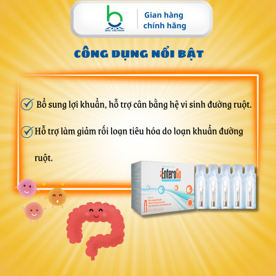Men Vi Sinh ENTEROGO Bổ Sung 3,5 Tỷ Lợi Khuẩn, Hỗ Trợ Cân Bằng Hệ Vi Sinh Đường Ruột - 20 hộp