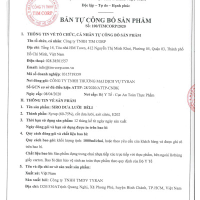 Siro dưa lưới Déli - 1 lít - đậm đặc, chuyên dùng pha chế trà trái cây, soda