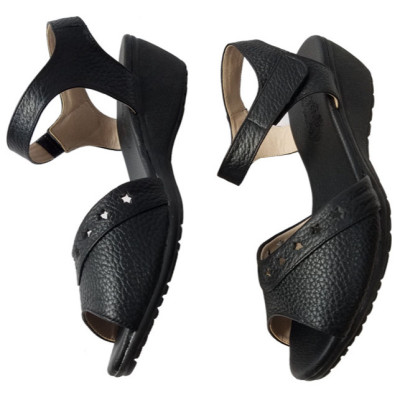 Giày Sandal Đế Xuồng Nữ Da Bò BIGGBEN Cao Cấp SDX32