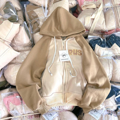 Áo khoác nữ xiteen nỉ dệt thêu RUS bao chất cực chuẩn-A2115