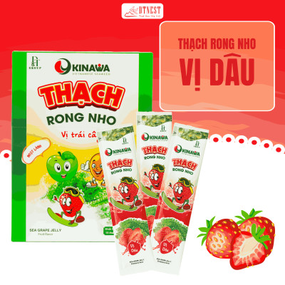 Thạch Rong Nho Okinawa - Cung Cấp Nhiều Dưỡng Chất Cho Sức Khỏe (Hộp 15 thanh 30g)