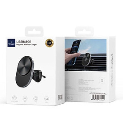 Bộ sạc không dây ô tô Wi WU Liberator CH312 sạc từ tính 15W cho điện thoại - Hàng chính hãng