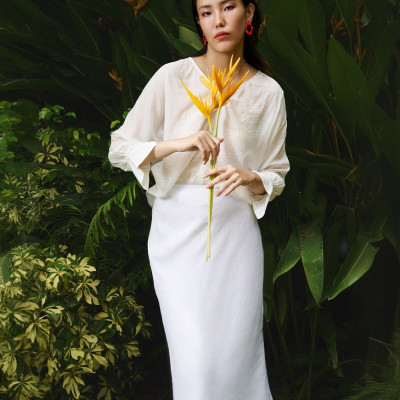 Váy Linen Suông Lân Sa SKI047 thời trang thiết kế Hity