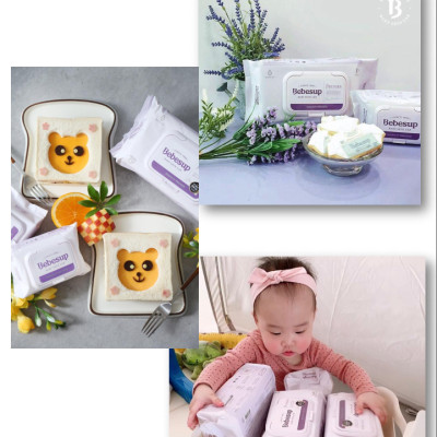 Khăn Ướt Bỏ Túi Hàn Quốc Bebesup Light 20 Tờ Thương Hiệu Bebesup
