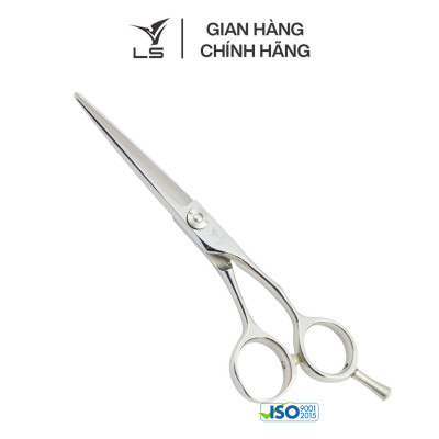 Kéo cắt tóc LS JP551 lưỡi thẳng quai offset vênh đỡ ngón tháo rời -tặng bao da và bộ vệ sinh kéo