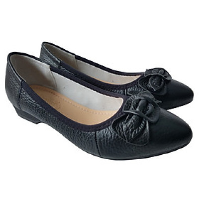 Giày Búp Bê Nữ Da Bò Thật BIGGBEN Cao 3 Phân BB135