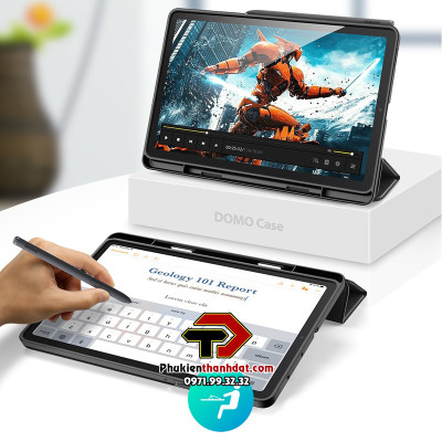 Bao da chống sốc cho Samsung Galaxy Tab S6 Lite 2024 chính hãng Dux Ducis Domo có ngăn đựng bút - Hàng chính hãng