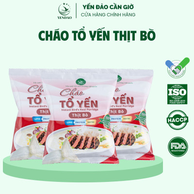 Yến Đảo - Thùng 30 Gói Cháo Yến Thịt Bò Thơm Ngon Tiện Dụng Giàu Dinh Dưỡng Cho Mọi Nhà