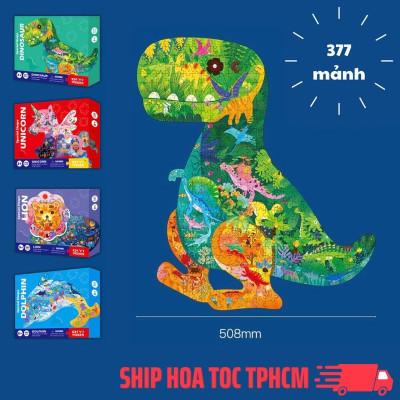 Bộ xếp hình khủng long bạo chúa đồ chơi trí tuệ bé 6 tuổi ship HOẢ TỐC HCM tranh ghép hình 500 mảnh