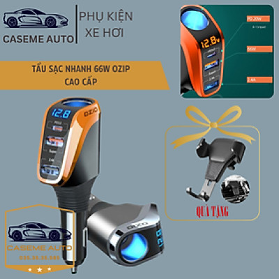 Tẩu Sạc Ô Tô Công Nghệ Mới Ozio, Củ Sạc Trên Ô Tô Chip Thông Minh An Toàn - Hàng Nhập Khẩu