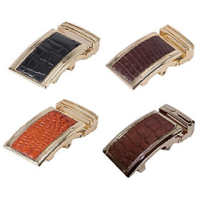 HC9221-22-23-24 - Đầu khóa da cá sấu Huy Hoàng 4 phân đầu vàng màu đen, nâu đất, vàng, nâu đỏ