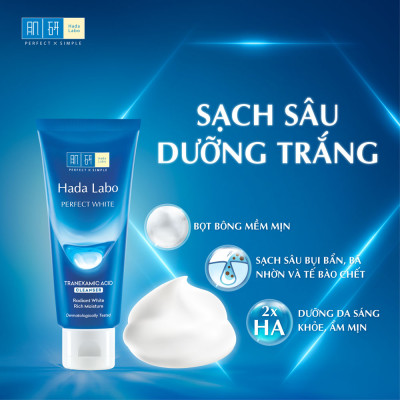 Sữa rửa mặt dưỡng trắng Hada Labo Perfect White Tranexamic Acid Cleanser 15g