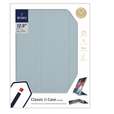 Bao da Wiwu Classic II Case GF-02 dành cho Ipad vỏ siêu mỏng, thiết kế gập ba, có khe để bút tích hợp - Hàng chính hãng