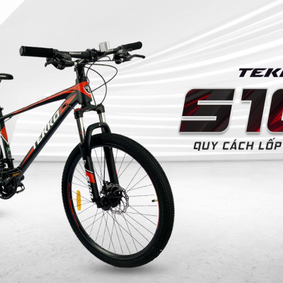Xe đạp thể thao Tekko S100 Khung nhôm cao cấp, cỡ 26 inch Phù hơp với người cao từ 1m45 trở lên