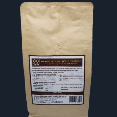 Cà Phê Rang Xay Mộc PheGo - 100% Robusta Thượng Hạng (500gr)