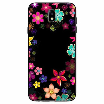 Ốp lưng dành cho Samsung J7 Pro mẫu Hoa Đủ Sắc Nền Đen