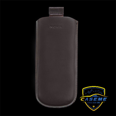 Bao da cầm tay dây rút dành cho Nokia 8800 Gold Carbon Sapphire Arte (da thật) cao cấp - Hàng nhập khẩu