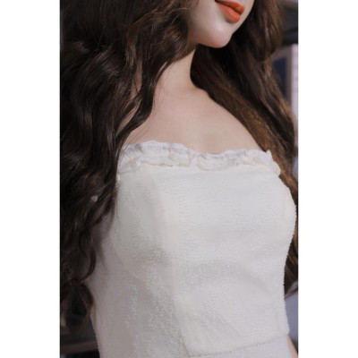 Váy 2 Dây Đi Dự Tiệc Màu Trắng 23V031 Pi Style