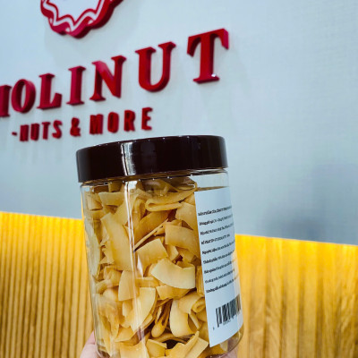 DỪA NON SẤY GIÒN - Coconut chips/ Thương hiệu HOLINUT